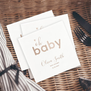 Serviette En Papier Oh Baby Beige Neutral