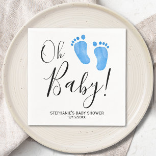 Serviette En Papier Oh Baby Boy's Baby shower serviettes