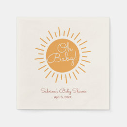 Serviette En Papier Oh Baby mignon baby shower de soleil boho