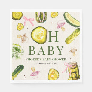 Serviette En Papier Oh Baby Pickles & Pacifiers Fille Rose Baby Shower
