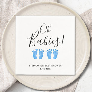 Serviette En Papier Oh Baby Twin Boys Baby shower