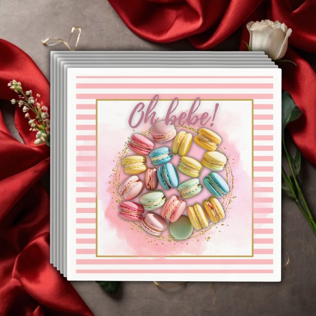 Serviette En Papier Oh bebe French Patisserie Baby shower (Créateur téléchargé)