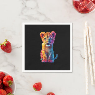 Serviette En Papier Oh Bébé Gros Chat Petit 