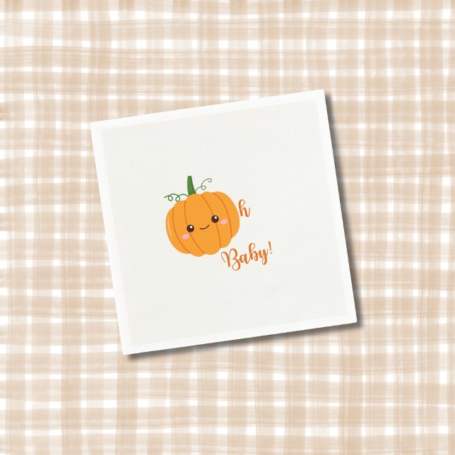 Serviette En Papier Oh Bébé mignon Citrouille Chute Douche Napkin (Créateur téléchargé)