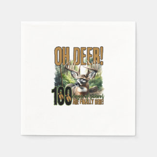 Serviette En Papier Oh cerf 100 jours d'école Célébration de la chasse
