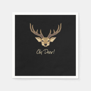Serviette En Papier Oh Cerf Expression Artistique Fantaisiste
