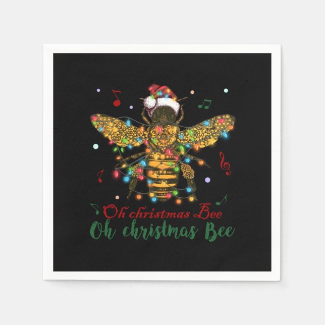 Serviette En Papier Oh Christmas Bee | Oh Christmas Bee (Devant)