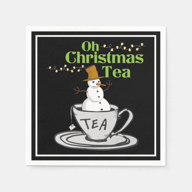 Serviette En Papier Oh Christmas Tea - Tea Lover Noël (Devant)