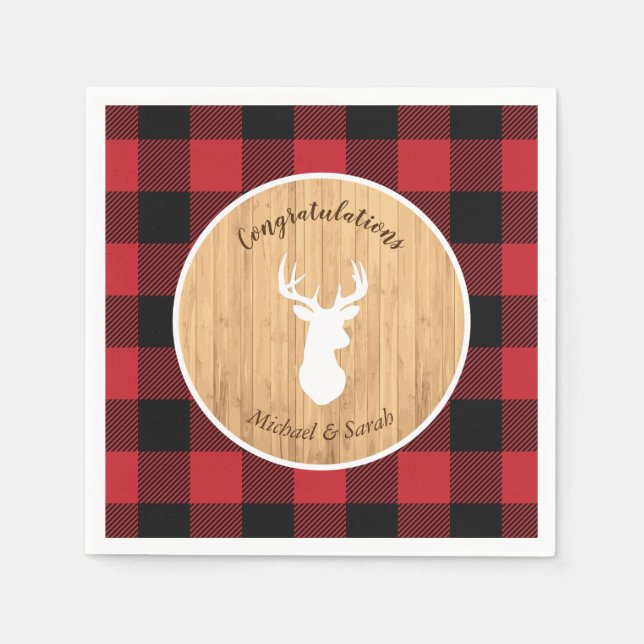 Serviette En Papier Oh Deer Baby shower (Devant)