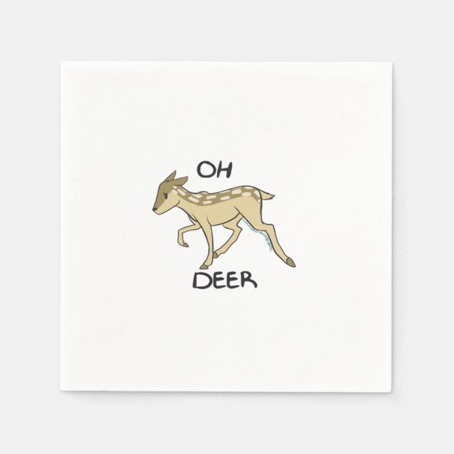 Serviette En Papier Oh Deer Elegant Timeless Style  (Devant)