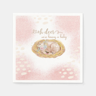 Serviette En Papier Oh Deer Nous avons un bébé