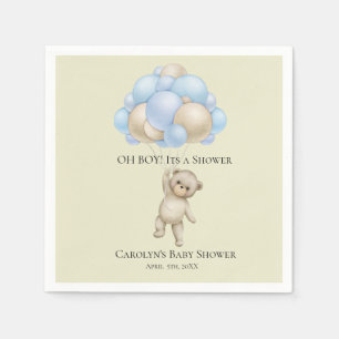 Serviette En Papier OH GARÇON BÉBÉ Garçon Ballons   Baby shower servie