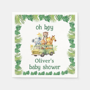 Serviette En Papier oh garçon mignon jungle safari animaux baby shower