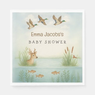 Serviette En Papier Oh mon Dieu ! Baby shower en bois