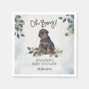 Serviette En Papier Oh mon Dieu ! Baby shower Rotweiler Puppy