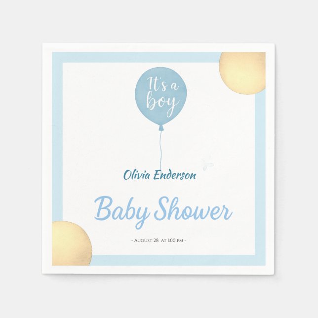 Serviette En Papier Oh mon Dieu ! Le bébé de ballon est attendu (Devant)