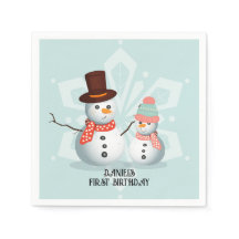Oh Quel Plaisir Bonhomme de Neige Anniversaire