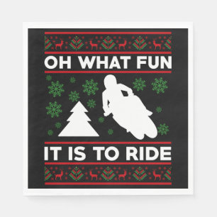 Serviette En Papier Oh Quel Plaisir De Rouler En Moto Dirt Bike