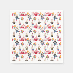 Serviette En Papier 'Oh quel plaisir d'être eu' Cirque Thème Plaque Pa