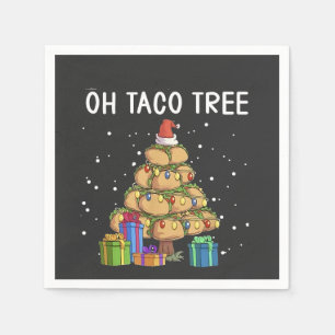 Serviette En Papier Oh Taco Tree Drôle Nourriture Mexicaine Laide Noël
