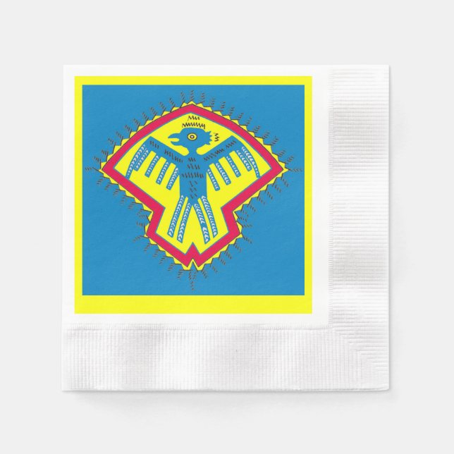 Serviette En Papier Oiseau amérindien (Devant)