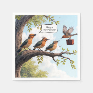 Serviette En Papier Oiseau Avec Porte-Documents De Bureau Pour La Retr