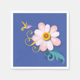 Serviette En Papier Oiseau coloré