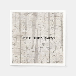 Serviette En Papier Oiseaux blancs rustiques