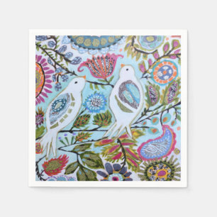 Serviette En Papier Oiseaux de papier I
