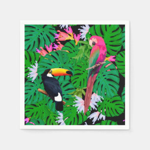 Serviette En Papier Oiseaux tropicaux