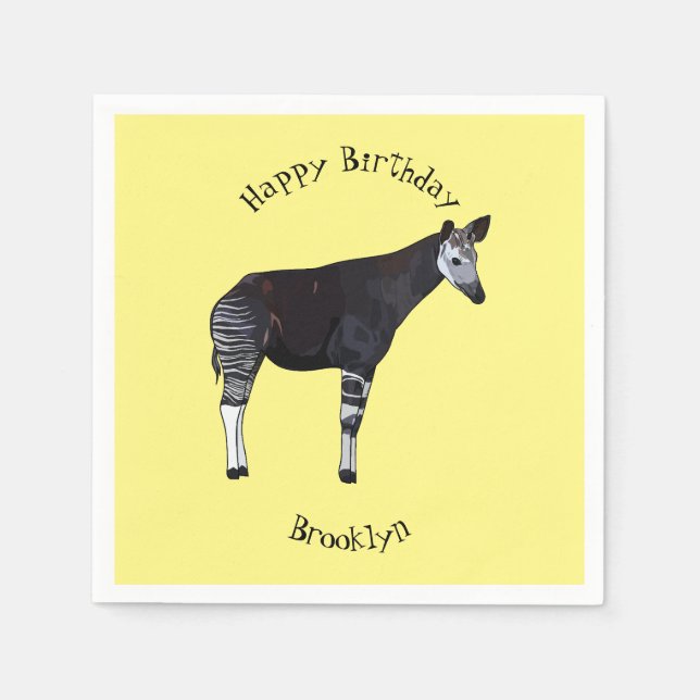 Serviette En Papier Okapi (Devant)