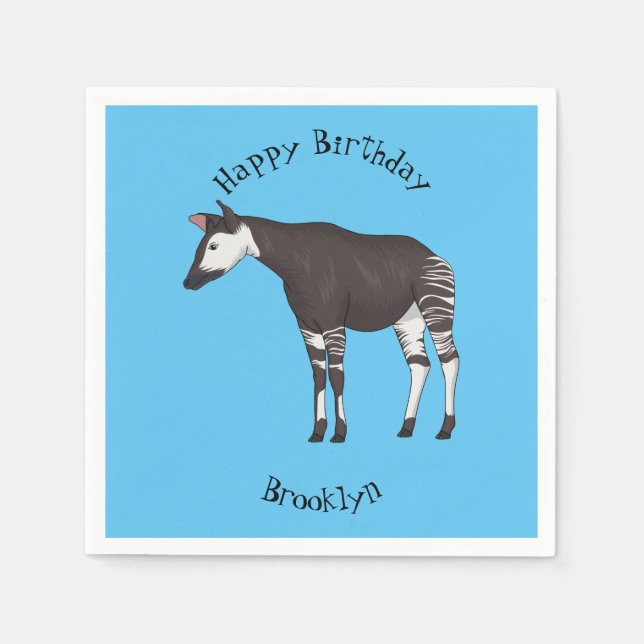 Serviette En Papier Okapi (Devant)