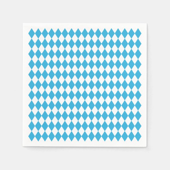 Serviette En Papier Oktoberfest À damiers Bavarois (Devant)
