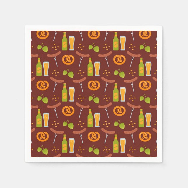 Serviette En Papier Oktoberfest Festival allemand de la bière (Devant)