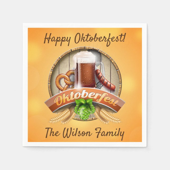 Serviette En Papier Oktoberfest Octoberfest (Devant)
