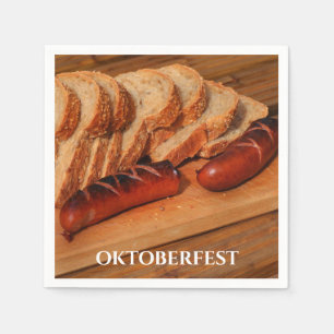 Serviette En Papier OKTOBERFEST Saucisse bavaroise allemande
