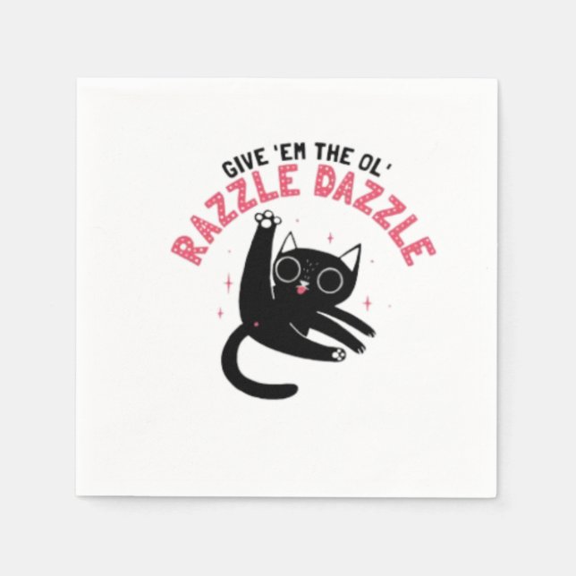 Serviette En Papier Ol' Razzle Dazzle_ Chat drôle (Devant)