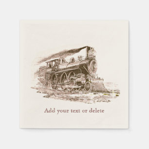 Serviette En Papier Old Steam Locomotive