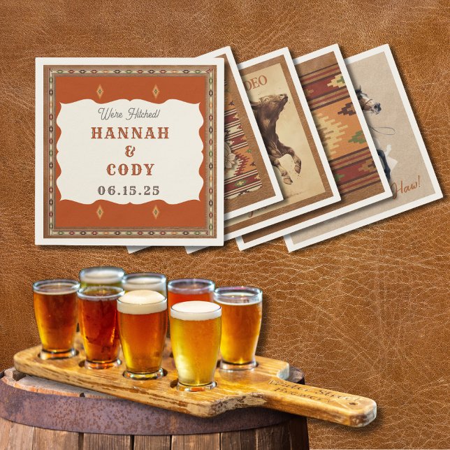 Serviette En Papier Old West Frontier Personalized Cocktail Napkin (Créateur téléchargé)