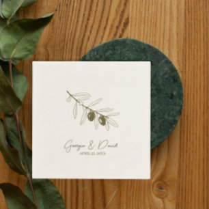 Serviette En Papier Olives
