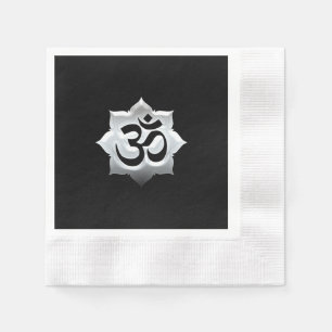 Serviette En Papier OM Symbole Lotus Spiritualité Yoga Crest