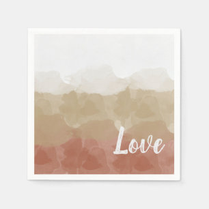 Serviette En Papier Ombre Brown et Tan Love Graceful Gradient