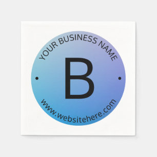 Serviette En Papier Ombre de fond bleu et violet avec texte modifiable