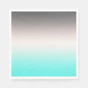 Serviette En Papier Ombre gris turquoise