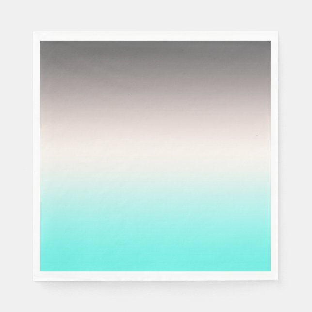 Serviette En Papier Ombre gris turquoise (Devant)