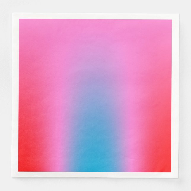 Serviette En Papier Ombre profondément Magenta rose à rouge et bleu Au (Devant)