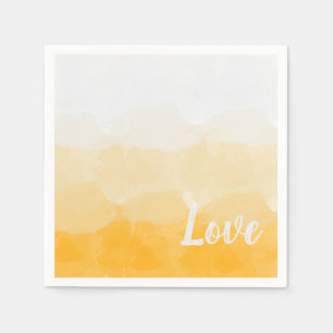 Serviette En Papier Ombre safran et soleil jaune amour dégradé