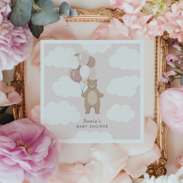 Serviette En Papier On Peut Attendre | Petites filles rose pâle (Créateur téléchargé)