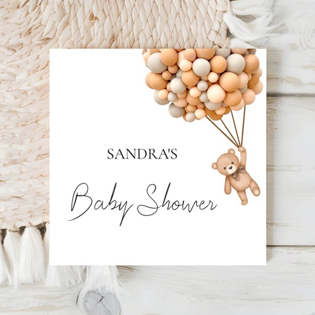 Serviette En Papier On Peut Attendre Teddy Balloon Serviettes (Créateur téléchargé)