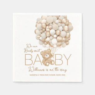 Serviette En Papier On peut attendre un Baby shower neutre entre les s